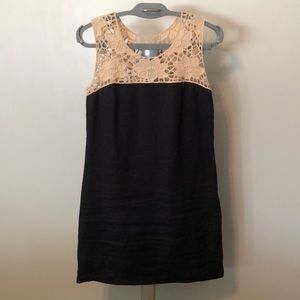 Linen and lace dress from LOFT.